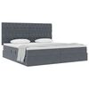 vidaXL Letto con contenitore e materasso Grigio scuro 200 x 200 cm