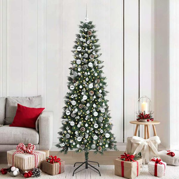 vidaXL Albero di Natale artificiale con 300 LED Verde 210 cm