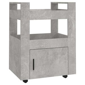 vidaXL Carrello da Cucina Grigio cemento 60x45x80 cm Legno Multistrato
