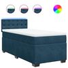 vidaXL Giroletto a Molle con Materasso Blu 90x190 cm in Velluto
