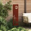 vidaXL Schermo per privacy in giardino Traforo Ruggine 32 x 140 cm