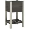vidaXL Fioriera Rialzata da Giardino con Ripiano 50x50x90cm WPC Grigio
