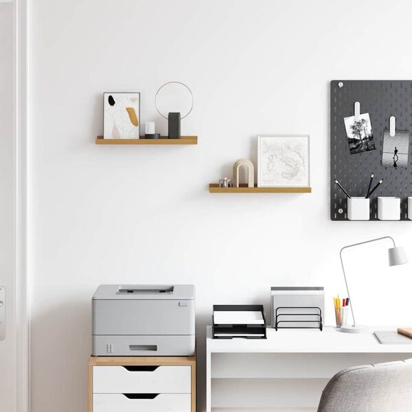 vidaXL Scaffale da parete 2 pcs Beige 40 x 9 x 3 cm Legno multistrato