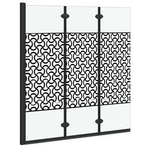 vidaXL Involucro Doccia Nero e trasparente 130 x 130 cm