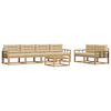 vidaXL Set di divani da esterno 6 pz Bianco e Beige