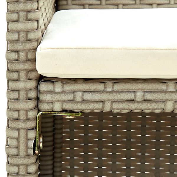 vidaXL Divano da Giardino a 2 Posti con Cuscini Beige in Polyrattan