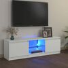 vidaXL Mobile Porta TV con Luci LED Bianco 120x30x36 cm