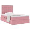 vidaXL Letto con contenitore e materasso Rosa 120 x 190 cm Velluto