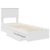 vidaXL Letto con Contenitore Bianco 75 x 190 cm Legno multistrato