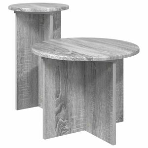vidaXL Set tavolini 2 pcs Grigio Sonoma Legno ingegnerizzato