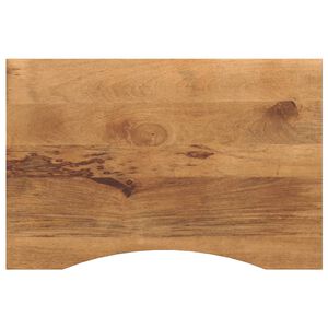 vidaXL Piano Scrivania con Curva 90x60x2,5 cm Massello Grezzo di Mango