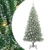 vidaXL Albero di Natale Artificiale Imbiancato con Luci LED 180 cm