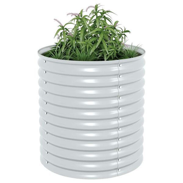 vidaXL Letto Rialzato Giardino 80x80x81 cm in Acciaio Zincato Argento