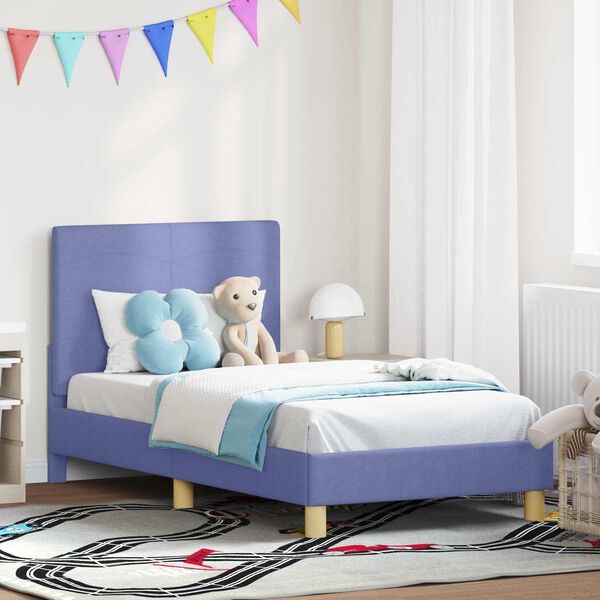 vidaXL Struttura letto bambini con testata Blu jeans 80 x 160 cm
