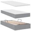 vidaXL Letto con testiera Grigio chiaro 200 x 200 cm Tessuto