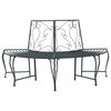 vidaXL Panchina per Alberi 4-Numero di posti 160 x 80 x 89 cm Acciaio