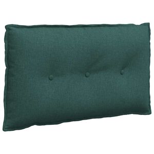 vidaXL Cuscino per Schiena Verde Scuro 80 x 19 x 50 cm Tessuto