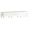 vidaXL Mobile Porta TV Bianco Lucido 150x34,5x30 cm Legno Multistrato