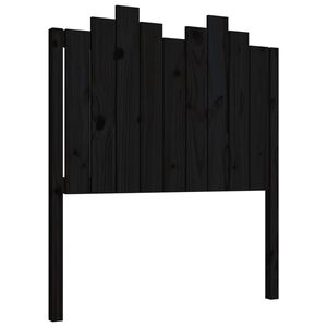 vidaXL Testiera per Letto Nera 96x4x110 cm in Legno Massello di Pino