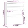 vidaXL Testiera per Letto Bianca 81x4x100 cm in Legno Massello di Pino