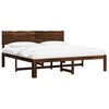 vidaXL Letto matrimoniale con testiera ROSTOCK Marrone Scuro