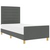 vidaXL Struttura del letto Grigio scuro 100 x 200 cm Tessuto
