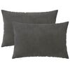 vidaXL Federa 2 pcs HEERLEN Grigio Scuro 40 x 60 cm Velluto