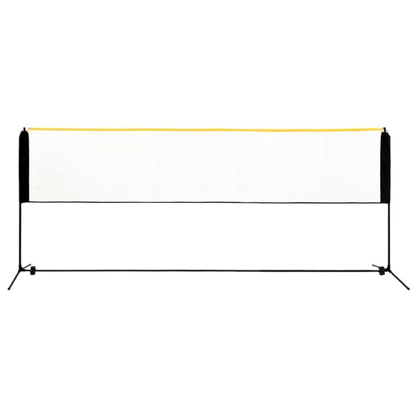vidaXL Rete da Badminton Regolabile 400x103x94-158 cm in Metallo