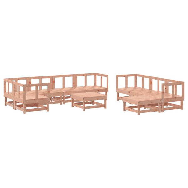 vidaXL Set Salotto da Giardino 10 pz in Legno Massello di Douglas