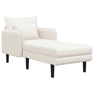 vidaXL Chaise longue oversize Crema Boucl&eacute;