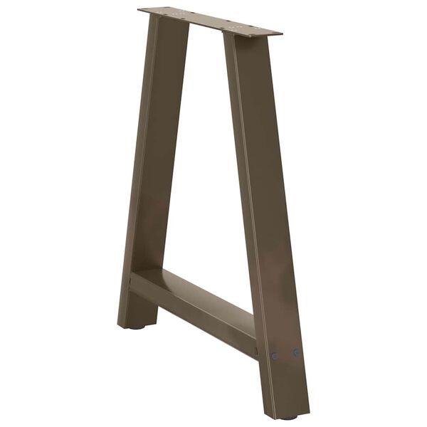 vidaXL Gambe per tavolo da pranzo a forma di A 2 pz 70x(72-73) cm in acciaio