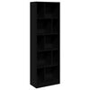 vidaXL Libreria Nera 57x28,5x174 cm in Legno Multistrato