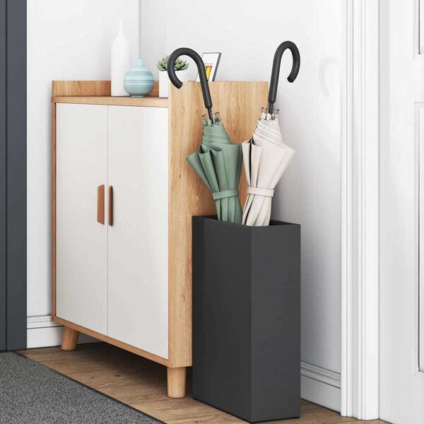 vidaXL Supporto per Ombrellone Nero 28 x 12 x 41 cm Acciaio