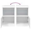 vidaXL Credenza con Luci LED Bianca 41x37x67 cm