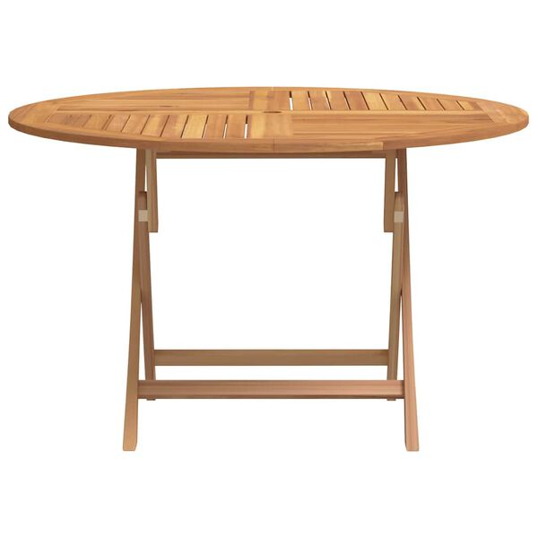 vidaXL Tavolo da Giardino Pieghevole Ø110x75 cm Legno Massello di Teak