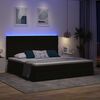 vidaXL Letto con contenitore e LED con led Nero 200 x 200 cm Velluto