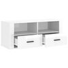 vidaXL Mobile Porta TV Bianco Lucido 100x35x40 cm in Legno Multistrato