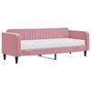 vidaXL Divano Letto con Materasso Rosa 80x200 cm in Velluto