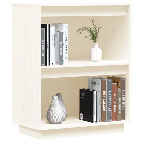 vidaXL Mobile Consolle Bianco 60x34x75 cm in Legno Massello di Pino