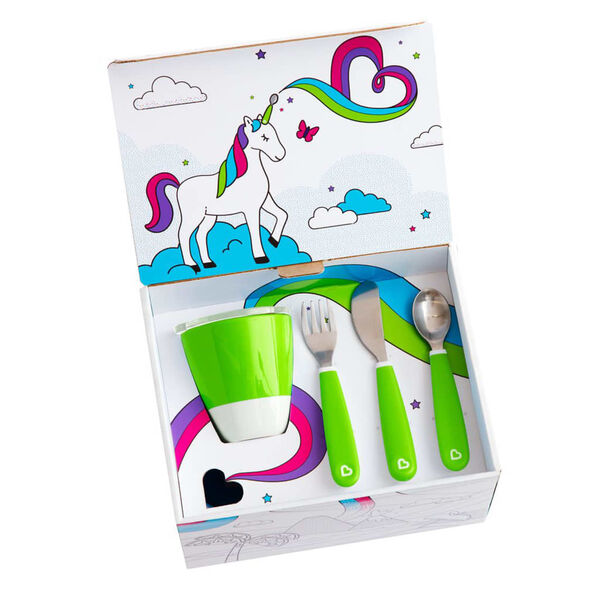 Munchkin Set da Tavola 7 pz Color Me Hungry Verde