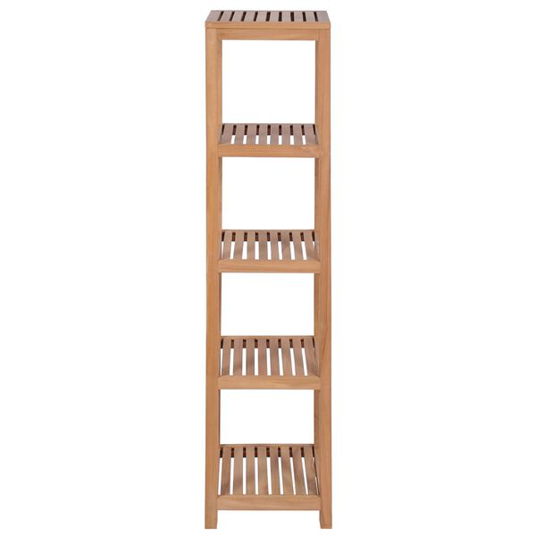 vidaXL Scaffale per Bagno a 4 Ripiani in Massello di Teak 42x42x165cm