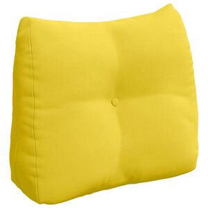 vidaXL Cuscino per Schiena Giallo Chiaro 60 x 24 x 50 cm Tessuto