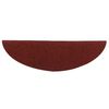 vidaXL Tappetini per scale autoadesivi 5 pz 56x17x3 cm Bordeaux Rosso Semicircolari