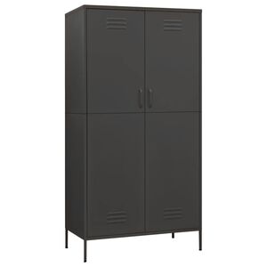 vidaXL Armadio Antracite 90x50x180 cm in Acciaio