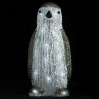 vidaXL Pinguino LED in Acrilico per Interno ed Esterno 30 cm