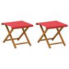vidaXL Lettino 2 pcs Legno di Eucalipto Massello Rosso