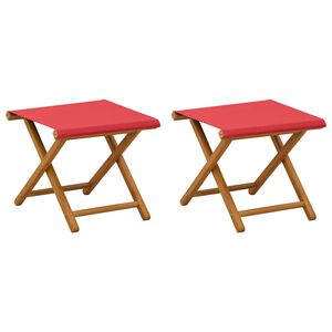 vidaXL Lettino 2 pcs Legno di Eucalipto Massello Rosso