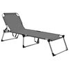 vidaXL Lettino Prendisole Senior Pieghevole Alto Alluminio Grigio