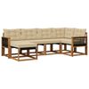 vidaXL Set di divani da esterno con cuscino 6 pcs Naturale e Beige