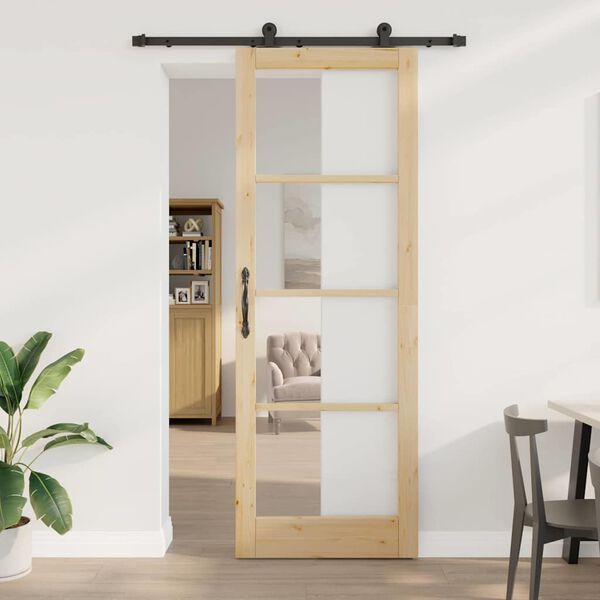 vidaXL Porta scorrevole ORKDAL Naturale 83 x 232 cm